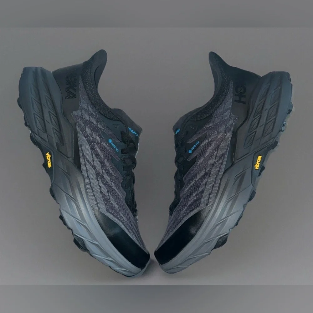 NEW Hoka One One Speedgoat 5 GTX Shoes Men's Black 1127912-BBLC Running - Picture 3 of 8